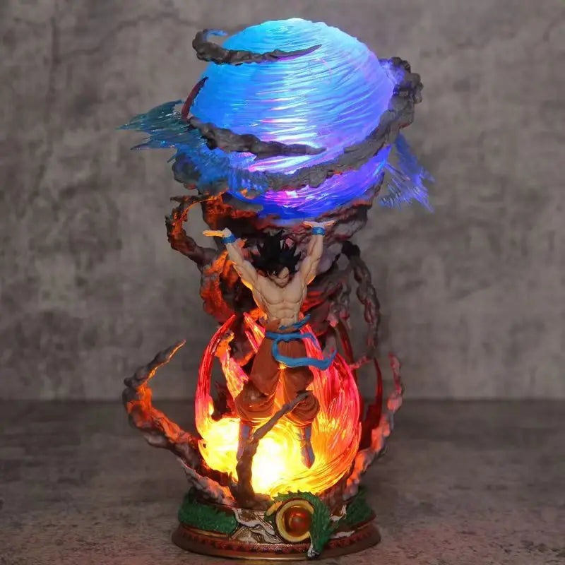 Action Figure Dragon Ball – Son Goku 23cm com Genki Bomb Luminoso, Estatueta PVC Colecionável, Presente DBZ