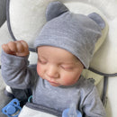 Boneca Reborn Realista Felicia 46cm – Olhos Azuis Abertos, Cabelos Implantados, Pintura 3D e Veias Visíveis – Presente Encantador