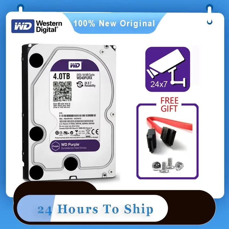 HD WD Purple 500GB 1TB 2TB 3TB 3.5" SATA III | HD Interno para CFTV DVR NVR | 64MB Cache