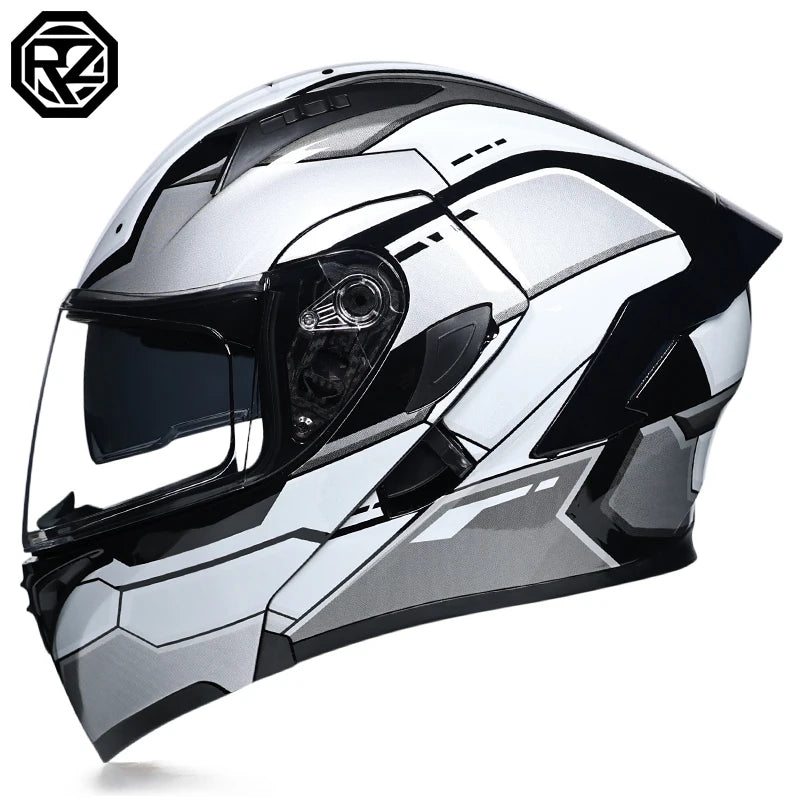 Capacete Modular Flip-Up para Moto – Full Face com Dupla Viseira, Alta Qualidade e Certificação DOT