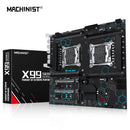 Placa-Mãe MACHINIST X99 MD8 E-ATX | Suporte Dual CPU Xeon LGA 2011-3 | 8 Slots DDR4 | NVMe M.2 | USB 3.0