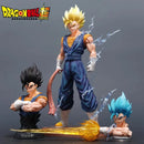 Dragon Ball Z Vegito Super Saiyan Blue / Gogeta Figura Anime 32CM – 3 Cabeças PVC Colecionável