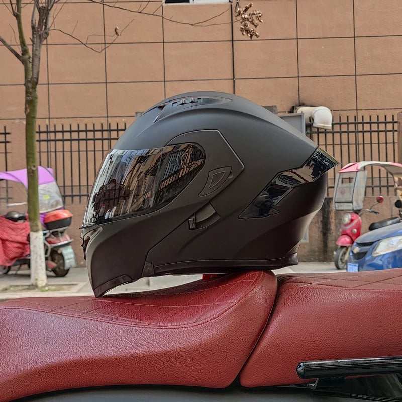 Capacete Modular Flip-Up para Moto – Full Face com Dupla Viseira, Alta Qualidade e Certificação DOT