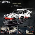 Peças Carro de Corrida Técnico RC – Kit de Blocos de Montar com Motor Elétrico, LED e Controle Remoto