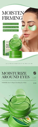 60 Unidades de Máscara para Olhos com Colágeno e Aloe Vera – Antiolheiras, Redução de Bolsas, Hidratação e Antirrugas
