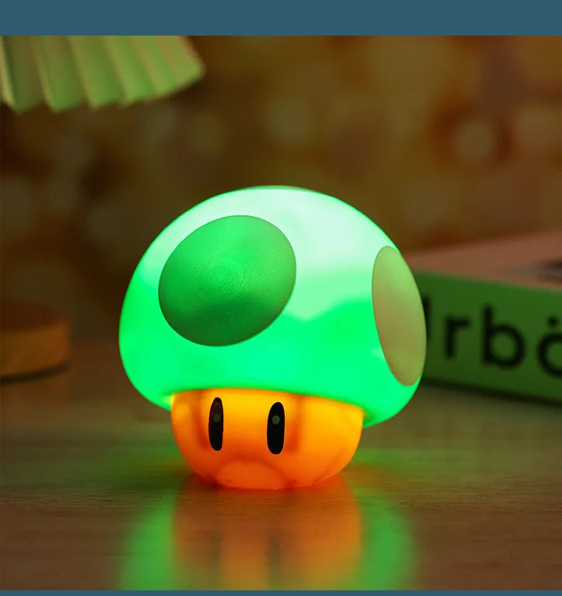 Luminária Super Mario Bros Kawaii – Abajur de Mesa e Cabeceira em Formato Cartoon | Periférico Gamer e Presente Criativo