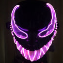 Máscara Venom LED Luminosa – Cosplay Super-Herói para Halloween e Festa