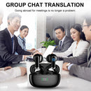 Fones Tradutores AI Bluetooth 5.4 – Tradução em Tempo Real 144 Idiomas, Viagens e Negócios