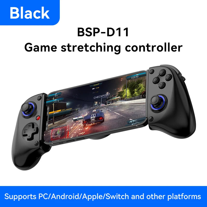 Controle Gamepad BSP-D11 Wireless com Extensão – Compatível com SWITCH, Android, iOS, PS3, PS4, XBOX e Tablets