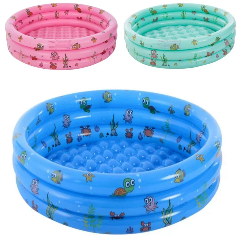 Piscina Inflável Reutilizável de Dupla Camada – Portátil e Reforçada para Crianças