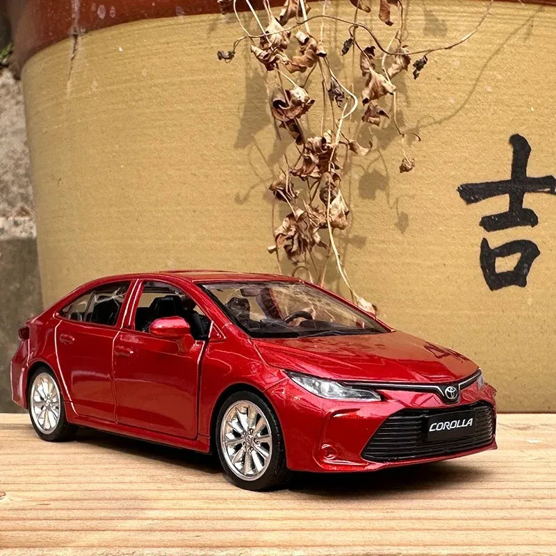 Miniatura Carro Corolla 1:43 – Modelo em Liga Metálica, Coleção, Decoração e Presente Infantil