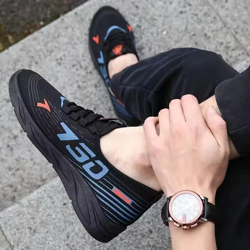 Tênis Masculino Casual Esportivo – Leve, Confortável e Respirável para Corrida, Caminhada e Uso no Verão
