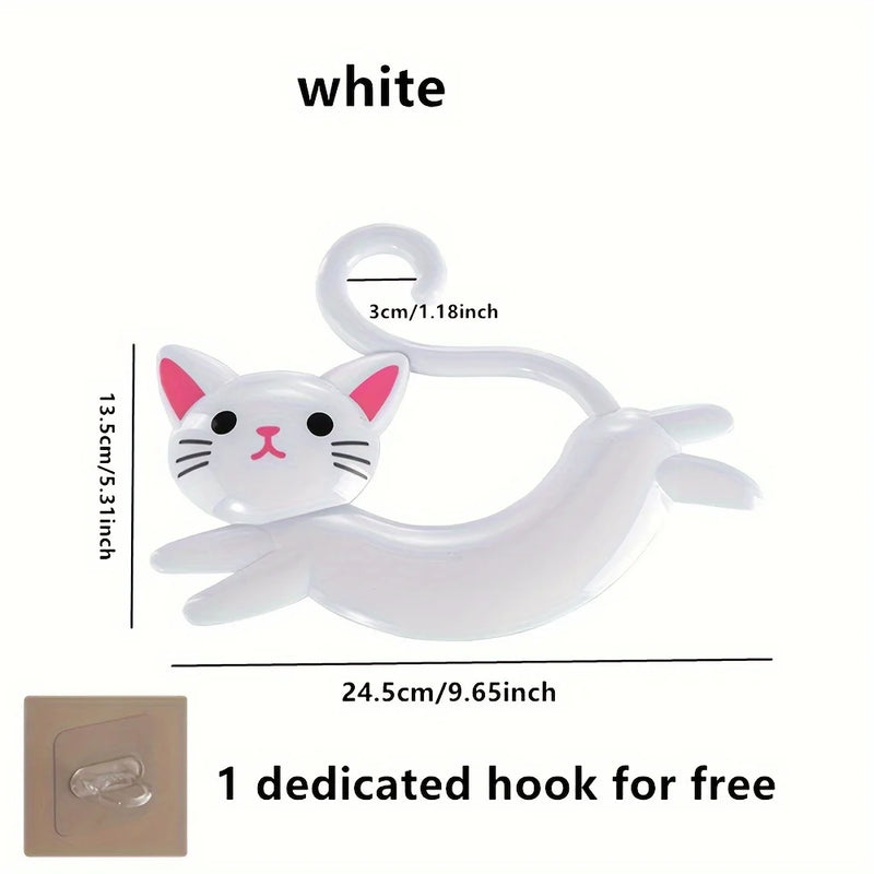 Porta-Toalhas de Banheiro Fofo em Forma de Gato – Suporte para Toalhas Infantil/Decorativo