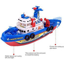 Barco de Resgate Elétrico com Luz e Som – Brinquedo Infantil de Bombeiro Marítimo | Lancha para Banho e Piscina