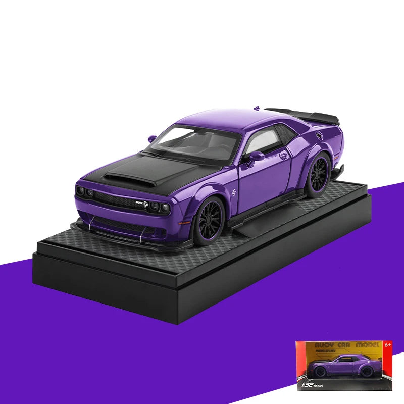 1:32 Dodge Challenger SRT Hellcat Redeye – Miniatura Esportiva em Liga Metálica com Som e Luz | Colecionável de Luxo