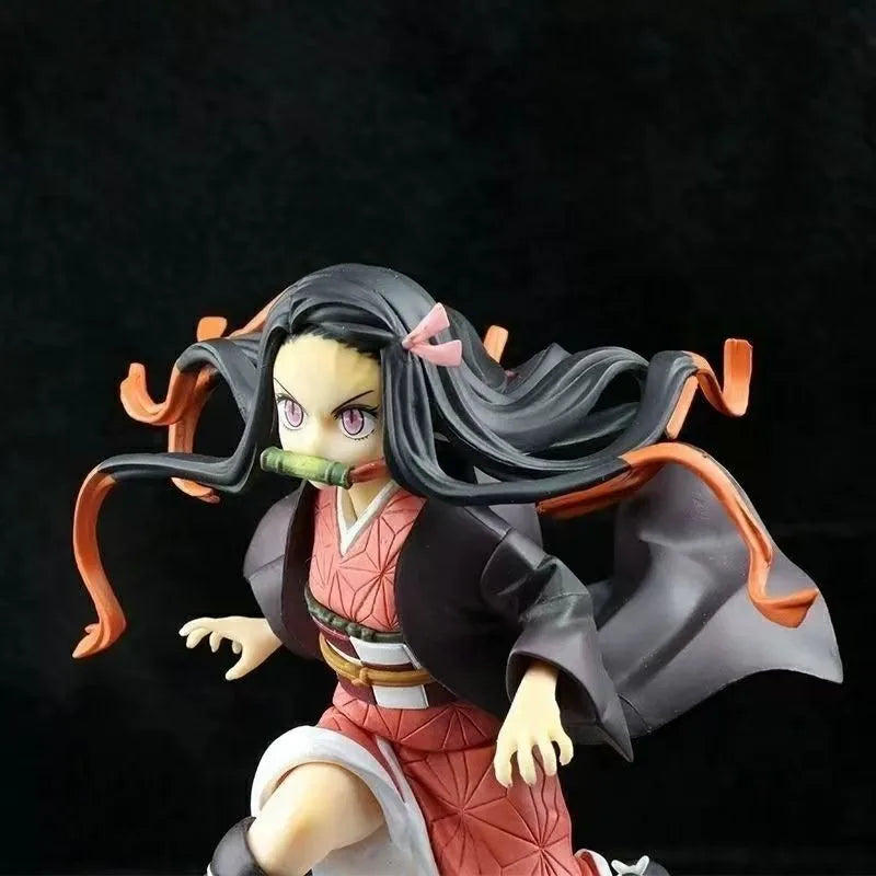 Estátua Demon Slayer Nezuko Furiosa – Figura Criativa Anime, Diorama Decorativo para Mesa e Coleção