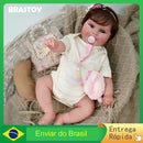 Boneca Reborn Realista BRASTOY – Menina 48cm | Corpo Inteiro em Silicone, Pintada à Mão