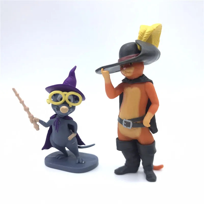 Boneco Gato de Botas 8cm – Action Figure em PVC | Miniatura Colecionável Infantil e Presente Divertido