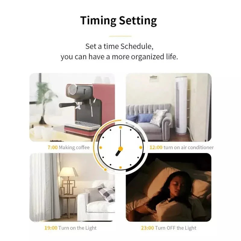 Tomada Inteligente Tuya WiFi EU 16A/20A com Monitoramento de Energia – Controle Remoto via App, Timer e Voz (Alexa/Google Home)