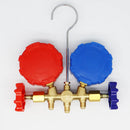 onjunto de Manômetro com Mangueiras para Refrigeração e Ar Condicionado – Compatível com R410A, R22, R134a, R404A | Com Acopladores Ajustáveis e Válvula para Recarga