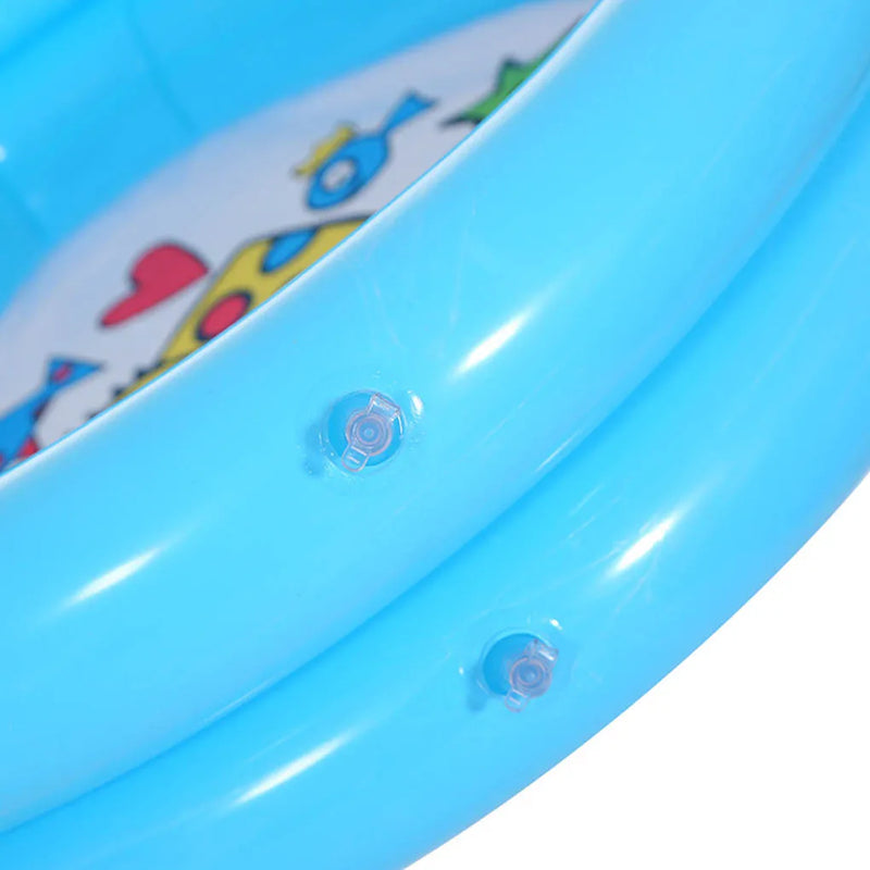 Piscina Inflável Infantil 65x65cm com Estampa de Animais | Banheira Redonda para Bebês – Brinquedo de Verão