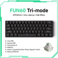 Teclado Mecânico Gamer Akko MonsGeek FUN60 – 60%, Switch Magnético, Rapid Trigger 0.01mm, ARGB 8K, Personalizável HE/TMR
