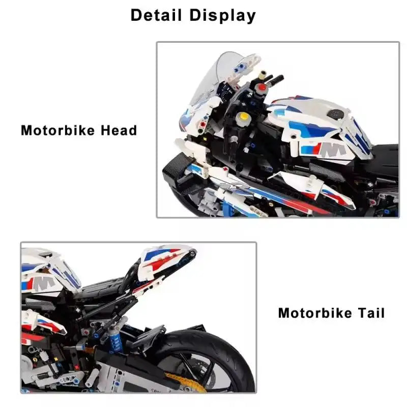 Moto de Corrida 1000RR – Blocos de Montar Técnicos 1920 Peças | Super Racing Motorcycle Building Set