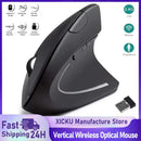 Mouse Vertical Ergonômico Sem Fio 2.4GHz – Conforto Avançado, 6 Botões e DPI Ajustável para Notebook e PC