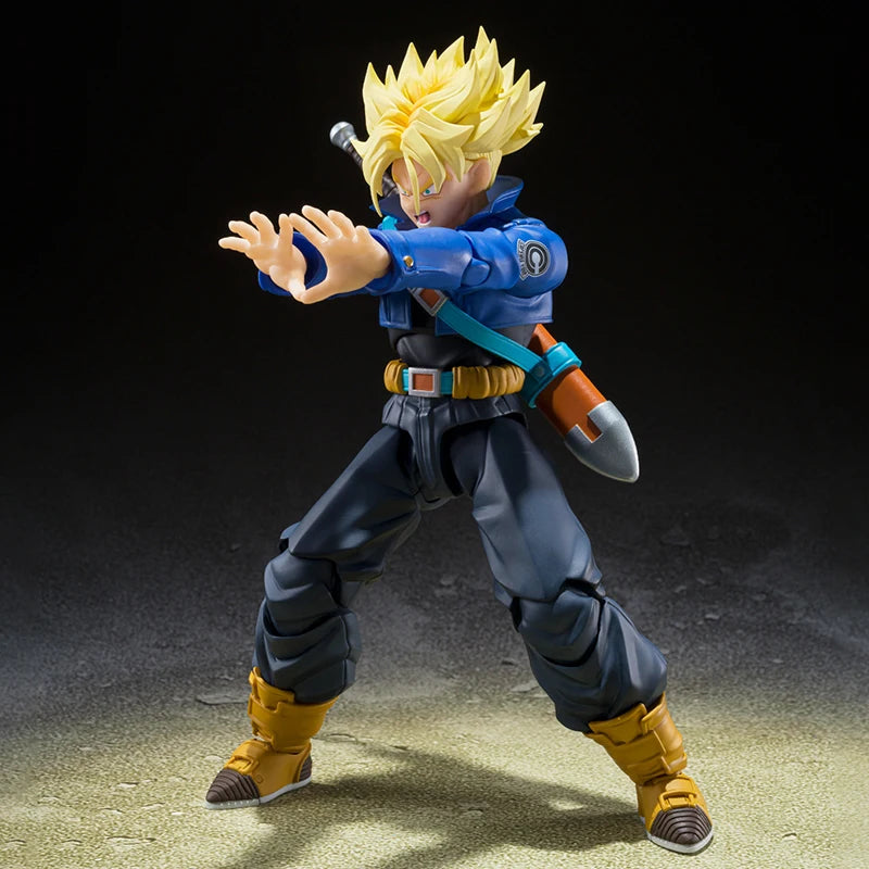 Dragon Ball Z SHF Trunks Super Saiyan Action Figure 15cm Articulado Colecionável Anime Modelo