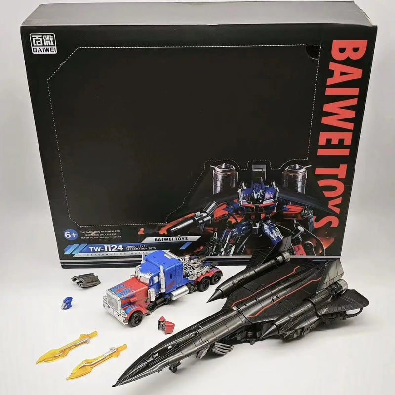 BAIWEI TW-1124 Jetfire Skyfire – Robô Articulado 2 em 1 Transformável em Avião, 17,5cm