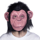 Máscara Deluxe de Chimpanzé com Cabelo – Máscara de Látex para Halloween e Cosplay