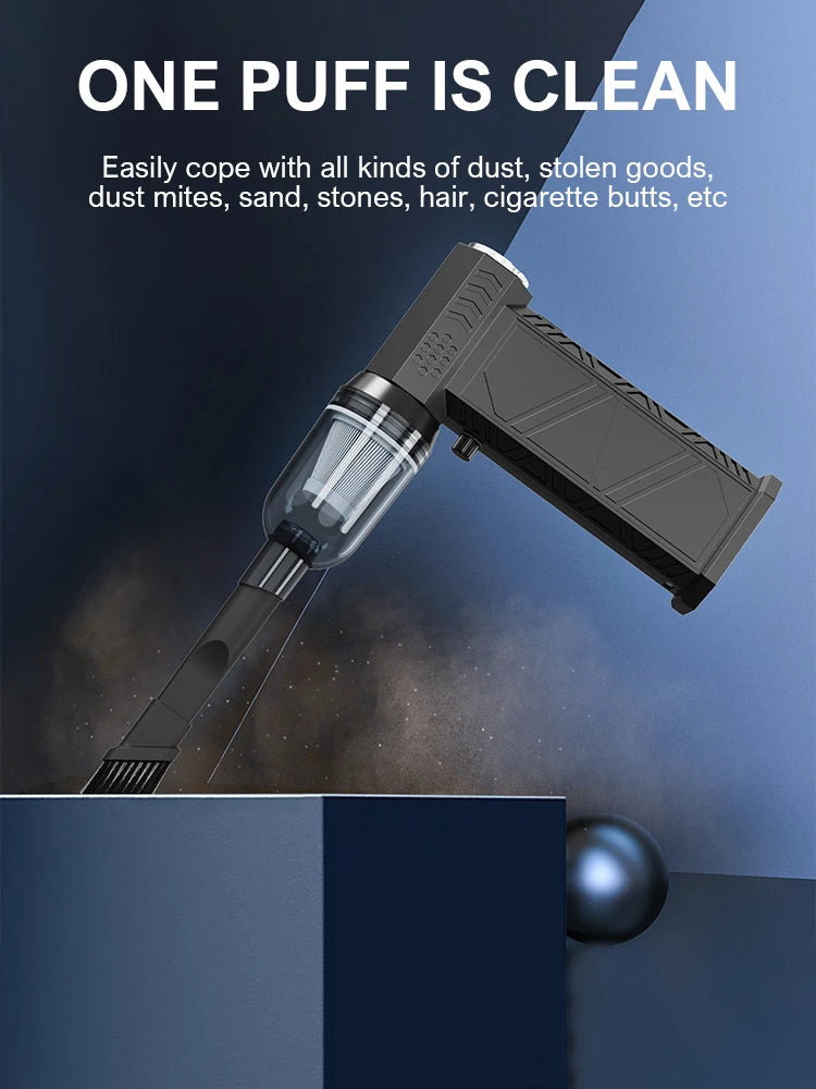 Mini Soprador Turbo 400.000 RPM – Limpeza a Jato com Vento Forte 53m/s | Aspirador de Poeira Recarregável Tipo-C
