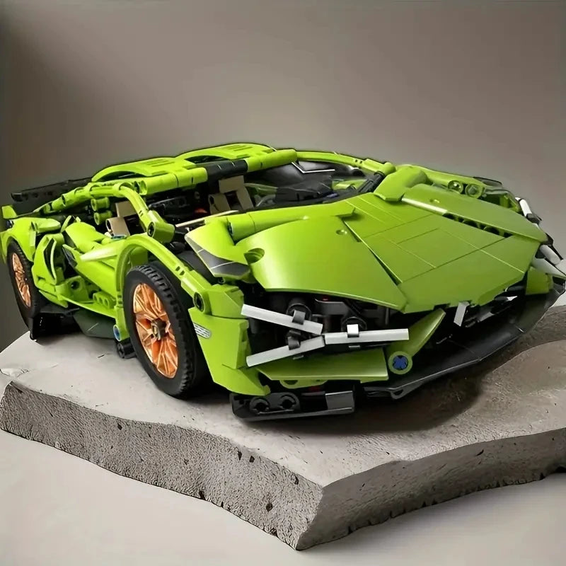 Kit de Montar Carro Esportivo | Blocos de Montar Estilo Corrida – Presente para Crianças e Colecionadores