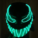 Máscara Venom LED Luminosa – Cosplay Super-Herói para Halloween e Festa