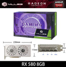 Placa de Vídeo MLLSE AMD Radeon RX 580 8GB GDDR5 – 256 Bits, PCI-E 3.0 x16 | GPU Gamer para PC