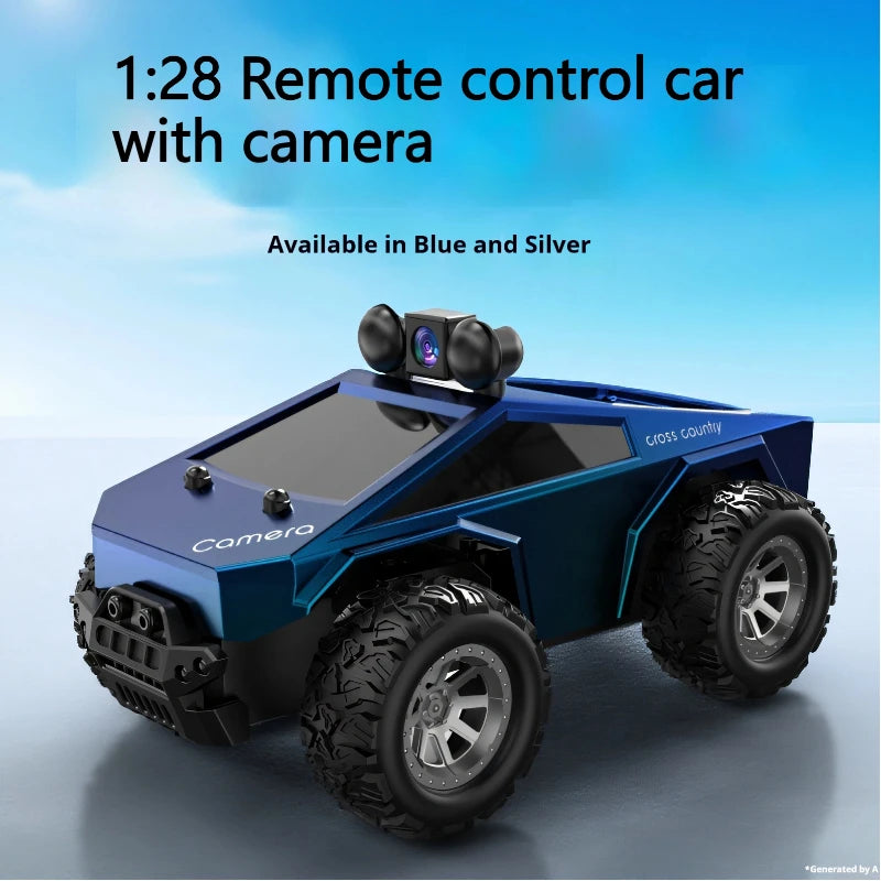 Carrinho Controle Remoto Off-Road 1:28 com Câmera – Caminhonete Cyber Pickup Truck Big Foot WiFi Controle por Celular Infantil