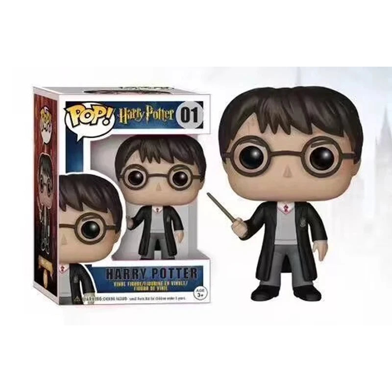 MINISO Harry Potter – Bonecos de Vinil Colecionáveis Ron, Hermione, Snape, Dobby, Luna, Voldemort | Action Figures Brinquedos e Presentes Geek