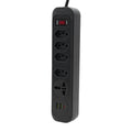 Filtro de Linha com Extensão e Entradas USB – 10A, 100–220V | Tomada com Proteção e Plugue Padrão Brasileiro