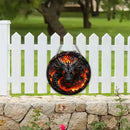 2 Peças de Arte de Parede 2D – Dragão Negro e Chamas (8 Polegadas)