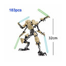 Figura de Ação Star Wars General Grievous 32cm – KSZ714 Robô de Brinquedo com Sabres de Luz | Modelo de Combate Blocos de Montar Presente