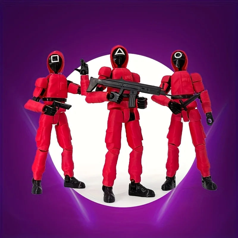 Boneco Articulado 3D Dummy13 – Brinquedo Montável Multiarticulado, Modelo Digital, Ornamento Criativo, Squid Doll Handmade