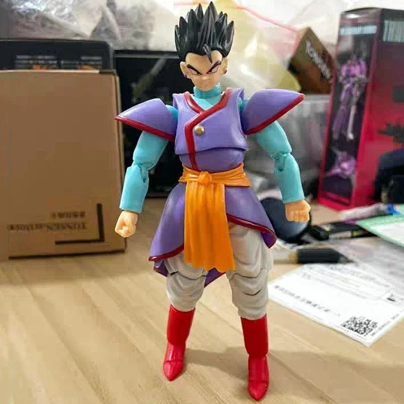Action Figure Dragon Ball Kaioshin & Son Gohan – SHF Supreme Kai Deus da Criação Anime PVC 15cm Colecionável