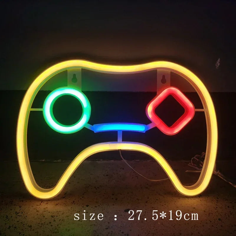 Neon Decorativo USB – Luz LED com Interruptor para Quarto Gamer, Sala de Estar ou Quarto Juvenil