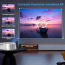 🎥 Mini Projetor Portátil ThundeaL TD92 Pro – Full HD 1080P, Wi-Fi, Android, Suporte 4K e 3D para Home Theater