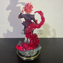 Estátua Dragon Ball Z Zamasu e Goku Black – 28cm com Base Iluminada | Figura de Ação em PVC para Colecionadores e Fãs