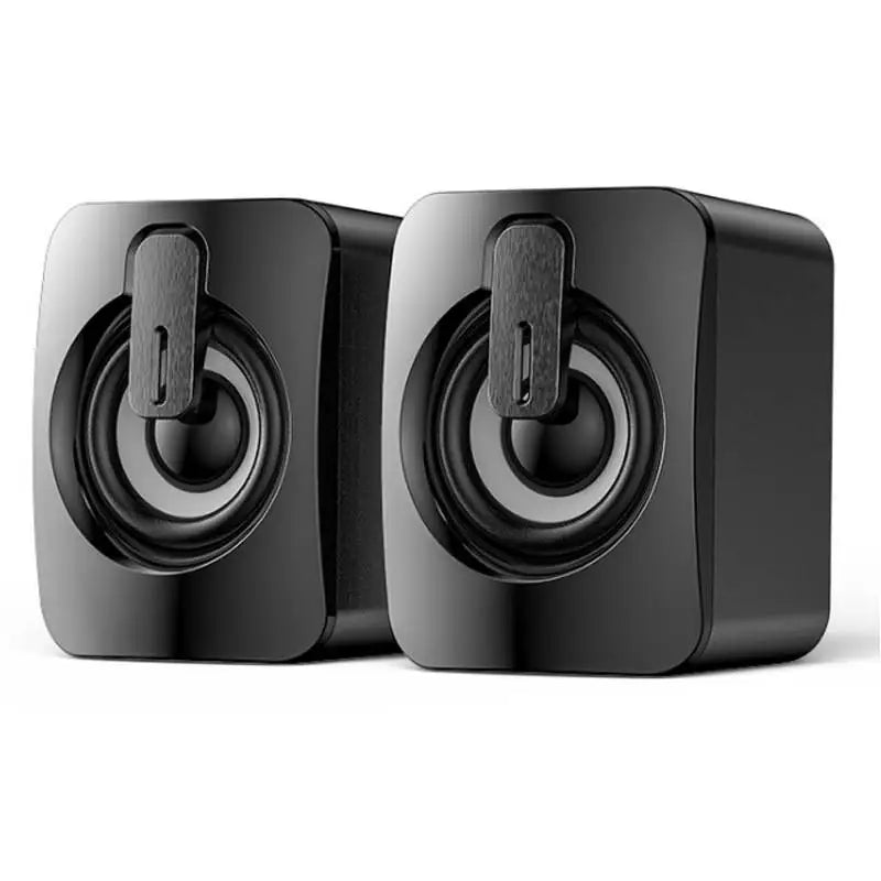 Caixa de Som USB para PC com LED – Som Estéreo Hi-Fi, Microfone Integrado e Subwoofer para Desktop