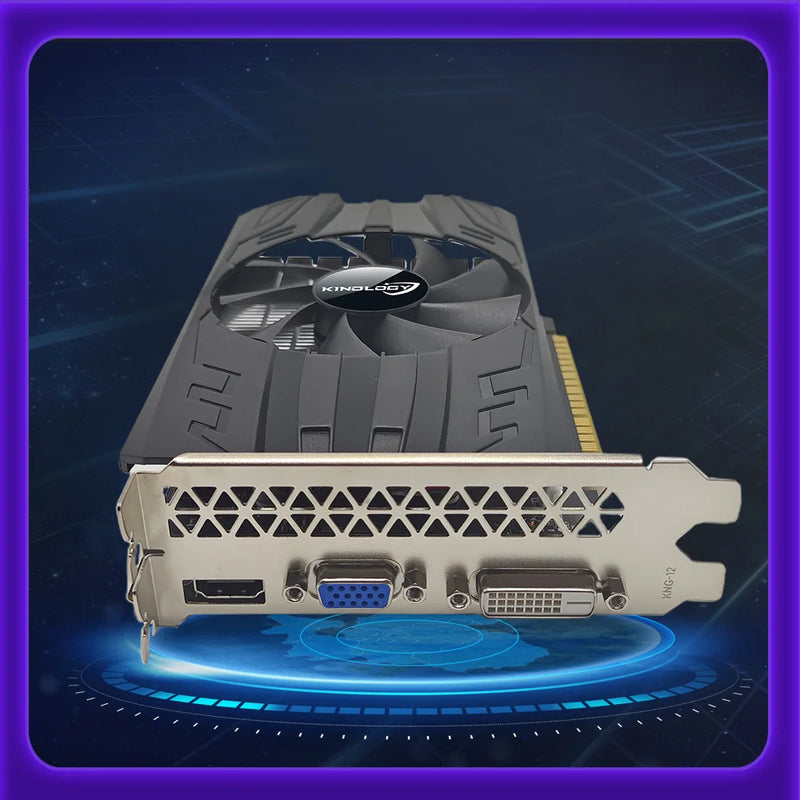 Kinology NVIDIA GT 740 4GB GDDR5 128Bit Placa de Vídeo PCI-E 3.0 com HDMI, VGA e DVI para Gaming e Multimídia