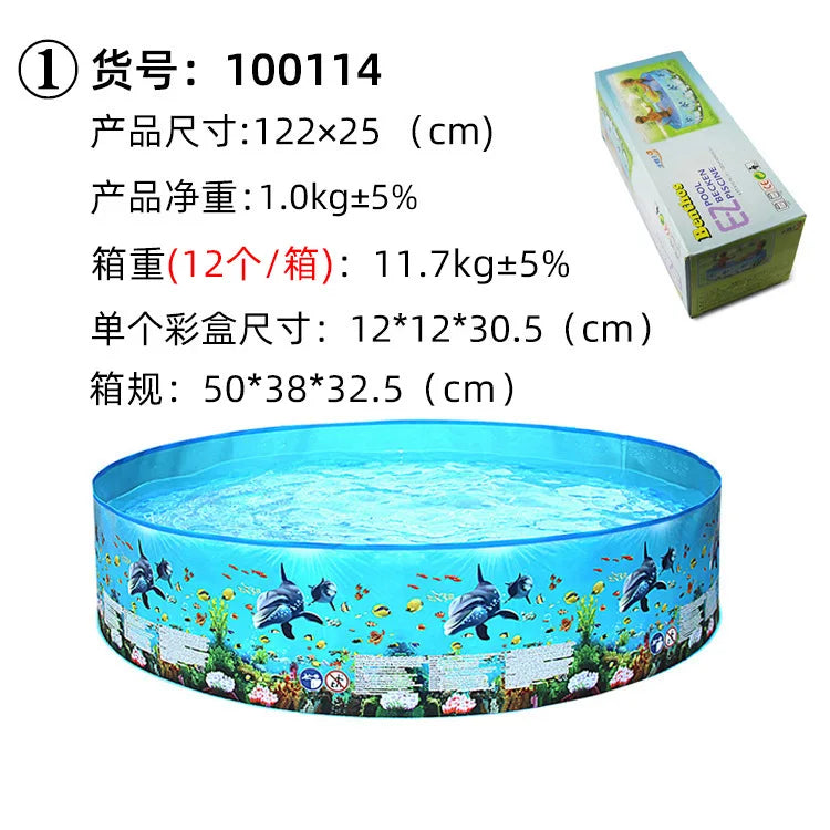 Piscina Dobrável PVC Nuwani – Sem Inflável | Ideal para Crianças, Adultos e Pets | Uso Externo ou Interno