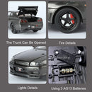 Carro Modelo 1:24 Nissan GTR R34 – Diecast com Som, Luz e Portas Abríveis