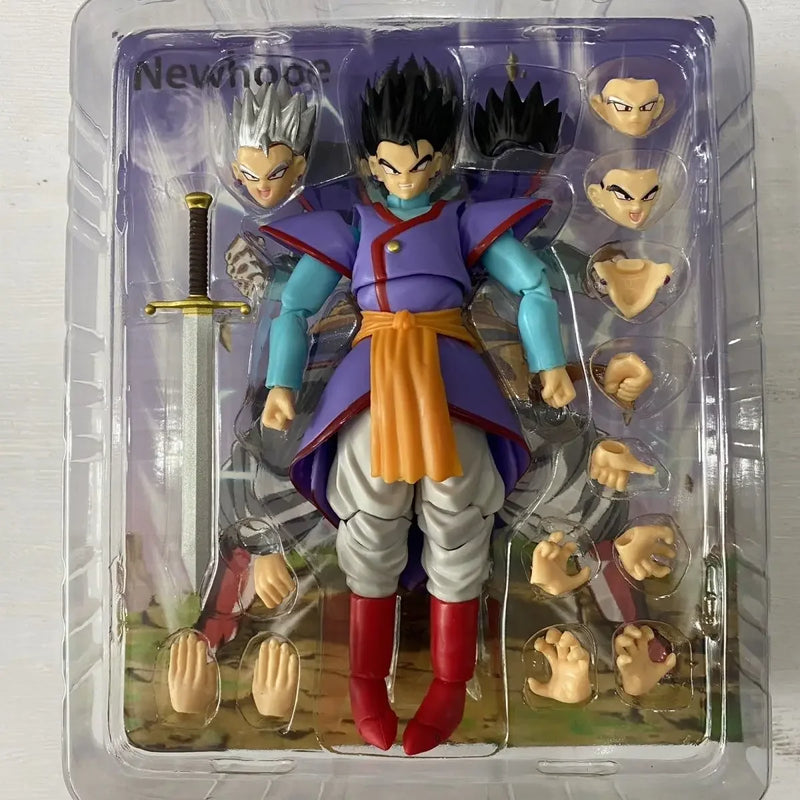 Action Figure Dragon Ball Kaioshin & Son Gohan – SHF Supreme Kai Deus da Criação Anime PVC 15cm Colecionável